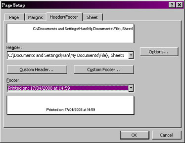 Example of splitting header info into the footer for clarity